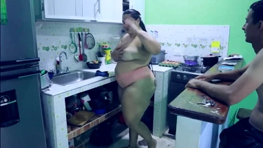 fucking my wife's sister in the kitchen of the house
