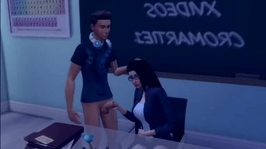 Sexy young teacher was creampied by her tricky student