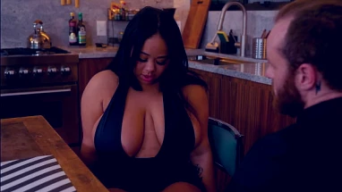 Horny milf with big tits has sex with her husband's best friend