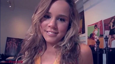 Pad blonde alexis adams has fun with beads in pov