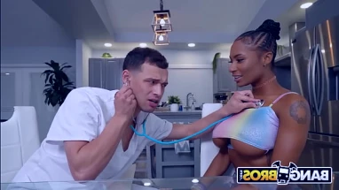 Johnny Shins fucks big tits policewoman on on his doorstep