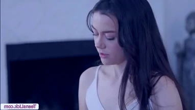 Scissor sex with my horny new babysitter