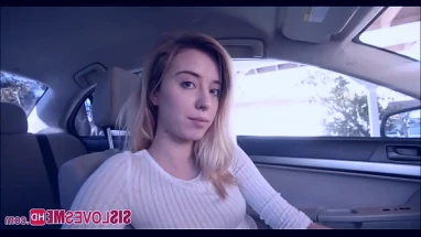 Mature mom wash his young friend's car