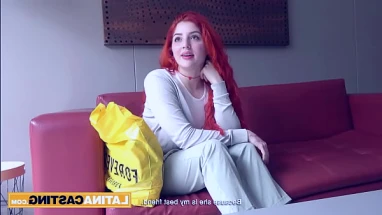 Redhead teen Misha Brooks blowjob and swallow