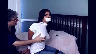 Cali Logan Hogtied, Gagged, Fondled