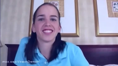 Small tit brunette teen fucked hard