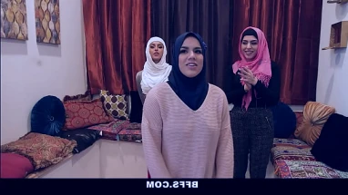 Teen reality first time Hot arab girls try foursome