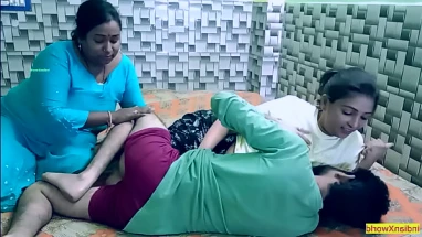 Beautiful Indian girl shared his boyfriend with bhabhi!! Hindi XXX hot sex